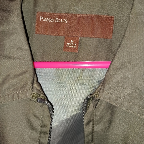 Perry Ellis sz medium black zipper jacket - Picture 2 of 5